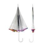PVC Transparent Dome Shaped Rain Umbrella With Fiberglass Ribs 23 Inches