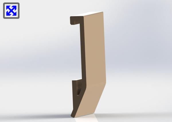 Buy cheap Champagne Color Anodized Aluminum Profiles , Electrophoresis Aluminum Profile For Handle from wholesalers