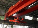 Heavy Duty Double Girder Overhead Crane , Electromagnetic Overhead Crane Compact