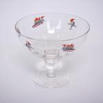 Large Diameter Crystal Glass Fruit Bowl , Crystal Salad Serving Bowl With Stand