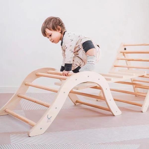 Buy cheap Baby climbing Gym toy set Montessori Furniture Set Small Size Natural wood color from wholesalers