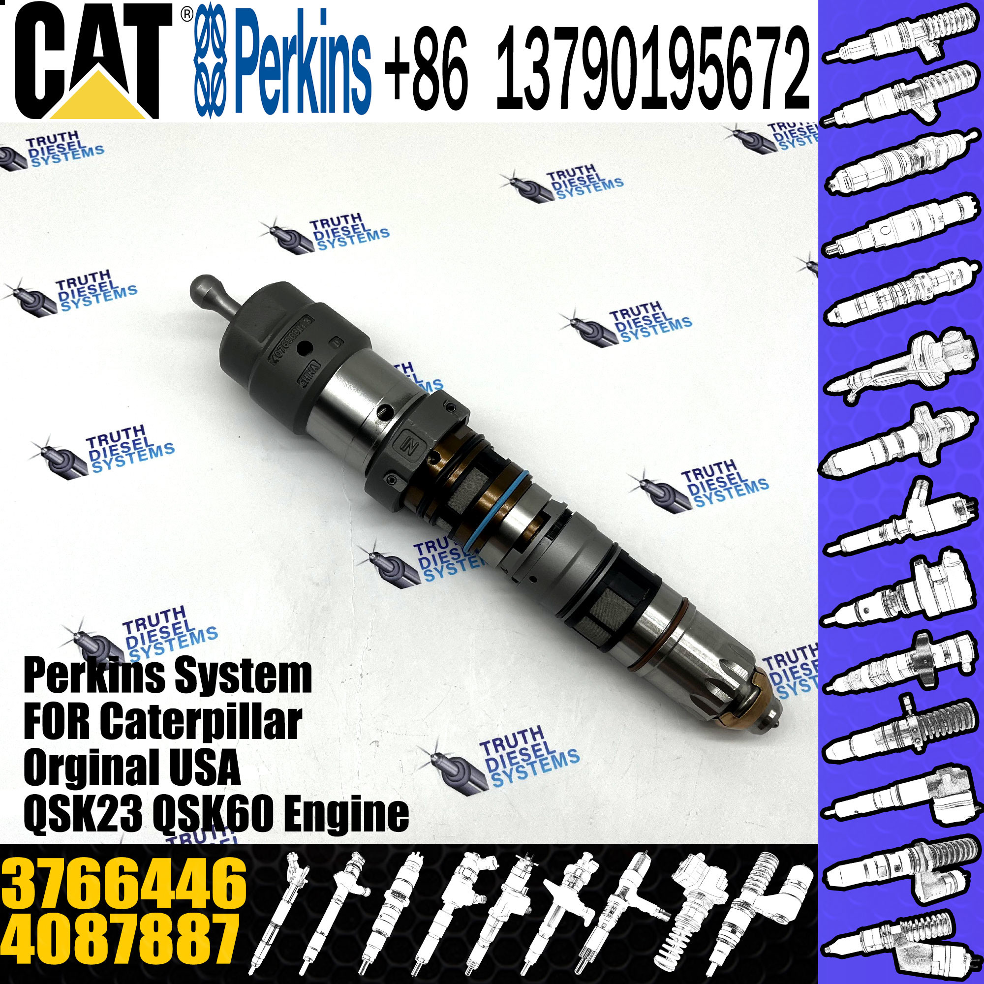 Diesel Engine Common Rail Fuel Injector 4087887 4010163 3766446 4326781