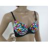 Buy cheap Sexy Colorful Night Club Wear Spandex Beaded Bra Tops With Decorative Rhinestones from wholesalers