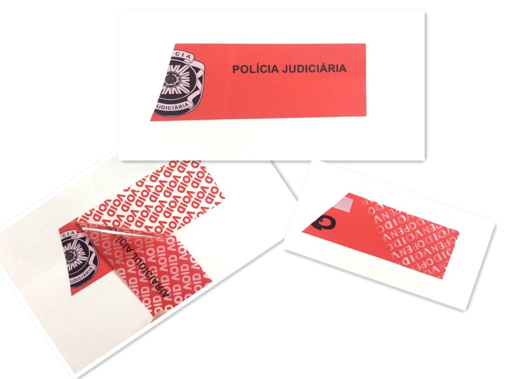 Anti Tamper Stickers / Custom Tamper Proof Labels For Police Security Department