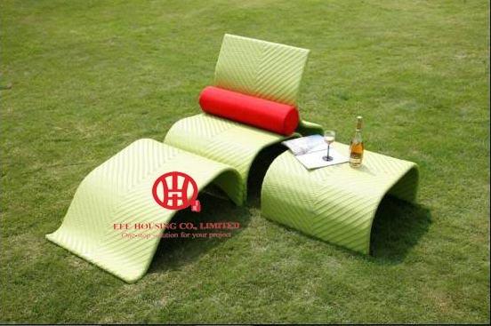 outdoor aluminum sun lounge chair wicker Sun Loungers beach chair imported from