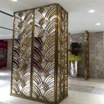 Designed Folding screen room divider stainless steel decorative metal screen