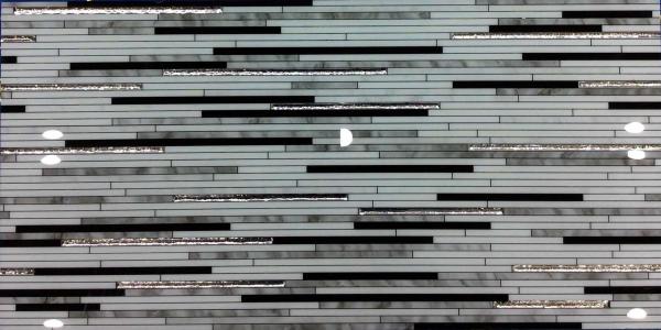Buy cheap 500SQM 9.5mm Flower Pattern Tiles , 30x60cm Decorative Floor Tiles Golden Silver Line from wholesalers