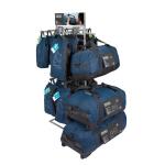 Double Sided Clothes Display Stand Metal Rotating Display Stand For Tool Bags