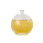 Glass Bottle With Cork 500ML Round Clear XO Brandy Rum Bottle Acceptable