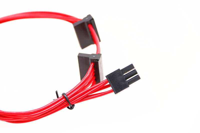Mudular Cable for Power Supply with Extra-Sleeved 24 PIN 8PIN 6PIN 580mm Length Red