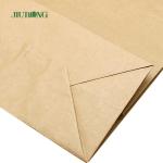 Flat Handle Take Away White Kraft Paper Bag With Logo Print