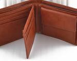 2CM Thick ISO9001 Crazy Horse Leather Wallet , 11.5x9.2cm Custom Credit Card
