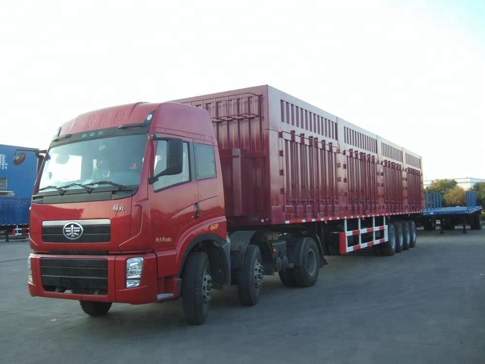 Steel Semi-Trailer 40ft 45ft Curtain Side Truck Trailers for Russia Market Van Type