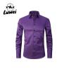 Buy cheap Solid Color Men Shirts Apparel Business Casual Polyester Stand Collar Clothes from wholesalers
