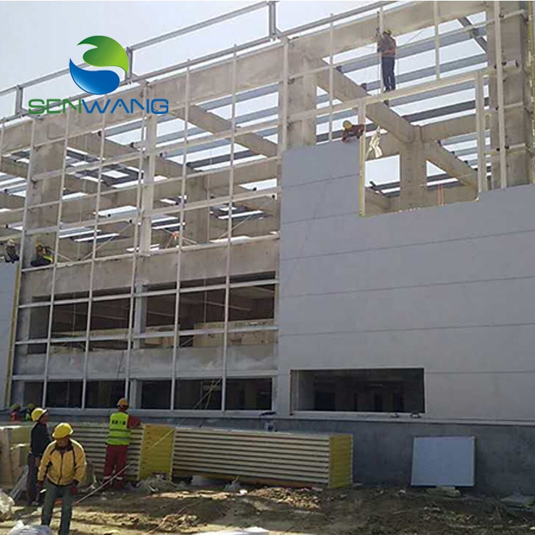 Factory Senwang detachable commercial metal steel frame heavy fabrication building factory prefab steel workshop/warehouse
