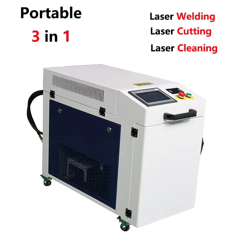 3 in 1 Laser Cleaning Machine for PVC 1000w 1500w 2000w 3000W Raycus 2000w Stainless Steel Degreasing and Rust Removal