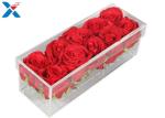 Rectangle Acrylic Flower Box 12 24 36 Holes Rose Flower Box With Lid Durable