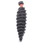Buy cheap 10A Deep Wave Brazilian Hair Bundle 100% Virgin Human Curly Hair Weave Extension from wholesalers