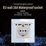 Waterproof Electrical Switch Socket for Wall Installation European standard