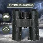 Hd Bak4 Waterproof 8x33 Binoculars Mini Long Eye Relief With Ed Glass