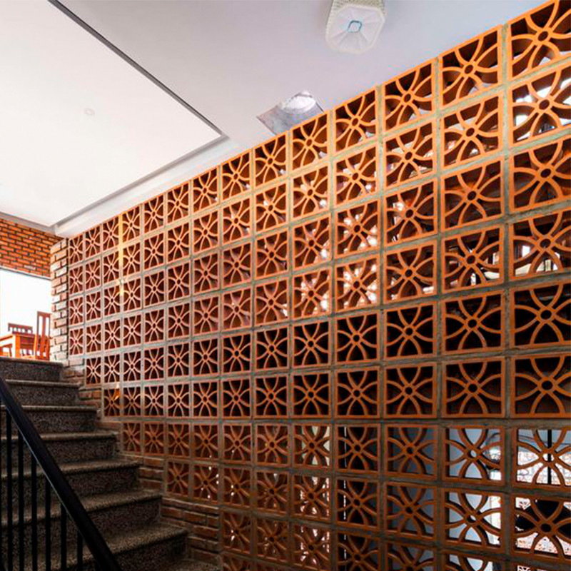 Hollow Brick Facade Exterior Clay Brick Tile Partition Screen Breeze Blocks