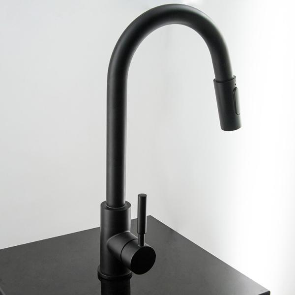 Buy cheap No Lead 304 Black Stainless Steel Pull Out Kitchen Faucet from wholesalers
