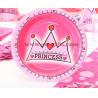 Buy cheap Princess Crown Theme cup plate horn knife napkin tblecover for Kids Birthday Party Supplies set 6people use from wholesalers
