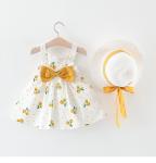 Summer New Children's Dress Clothing Girl Cute Cherry Sling Fruit Design Dress
