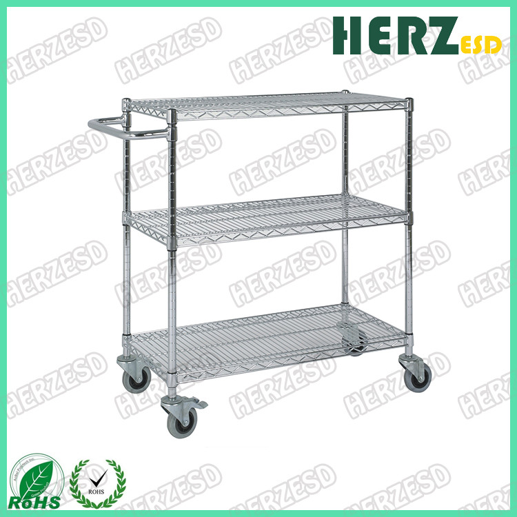 Chrome Plated Wire Shelf Rack Antistatic Warehouse Storage Shelf