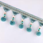 Buy cheap Machine producing OEM wholesale beautiful trimmings beaded pom pom fringes from wholesalers