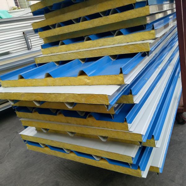 Buy cheap 50mm A grade fire rating glass wool insulated sandwich roof panel use 20ft container house from wholesalers