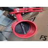 Buy cheap Size 200mm Red Butterfly Valve Fire Protection Clamp Connection from wholesalers