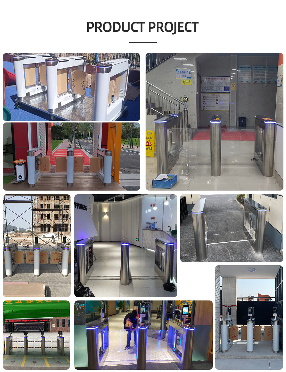Security Smart Card Swing Barrier Turnstile Automatic Door Access Control