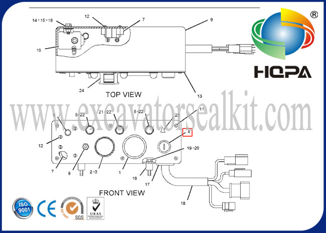5 Terminal Wire Ignition Switch / Start Switch Fits CAT E320B 3E-0156 Excavator