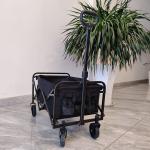 Mini Folding Wagon Trolley Load Capacity 80-100LB Oxford PVC Cloth Material