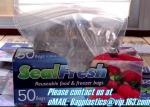 Open Strip slide lock plastic Saddle pack zipper bags, Snack, Sandwich, XL