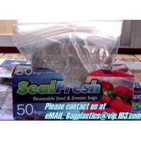 Buy cheap Lock Fresh, Seal Fresh, Slider Zipper Bags, Freezer Bags, Food Grip Seal, product