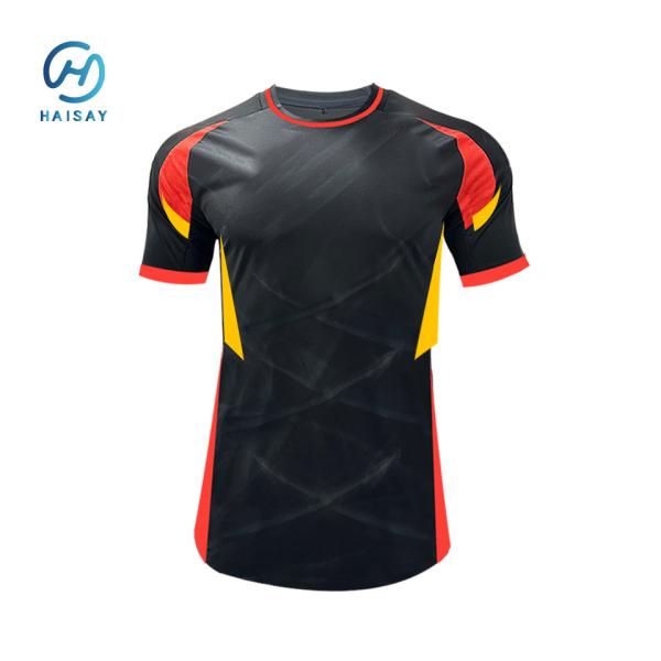 Buy cheap Short Sleeve Team Football Jersey Soccer Wear With Maximum Wear Comfort Fabric Feature from wholesalers