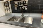Anti Rust White Modern Custom Kitchen Cabinets Stainless Steel 304 Waterproof