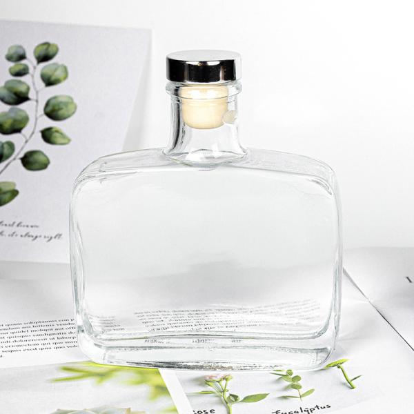 Buy cheap Transparent 300ml 500ml Empty Glass Wine Bottles Embossing Electroplating from wholesalers