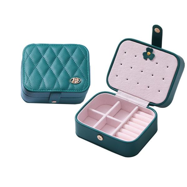 Buy cheap Jewelry Box For Women Layer Travel Jewelry Organizer For Necklace Earring Rings PU Leather Jewelry Holder Case from wholesalers