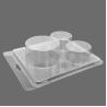 Buy cheap Custom 3 Cavity Disposable Clear Round PVC Plastic Accessories Clamshell Packaging With Handle Holes from wholesalers