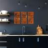 Buy cheap Square Set 6 Kitchen Wall Decorations Rusty Corten Steel House Signs from wholesalers