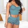 Buy cheap 2 Piece Ladies Comfortable Sling Solid Sexy Lace Sleepwear Suit Seductive Pajama Sets from wholesalers