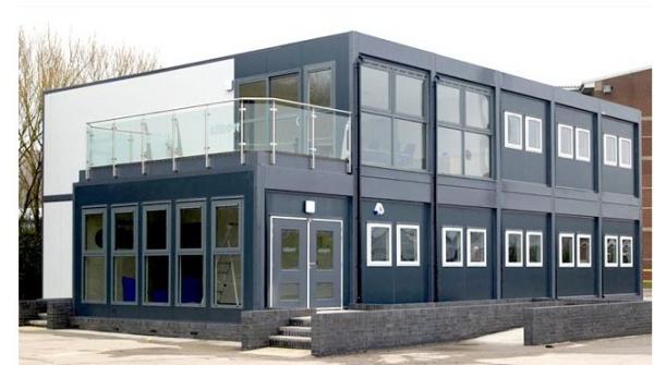 Buy cheap Street dismountable shop style the 20ft or any size small office prefab container office from wholesalers