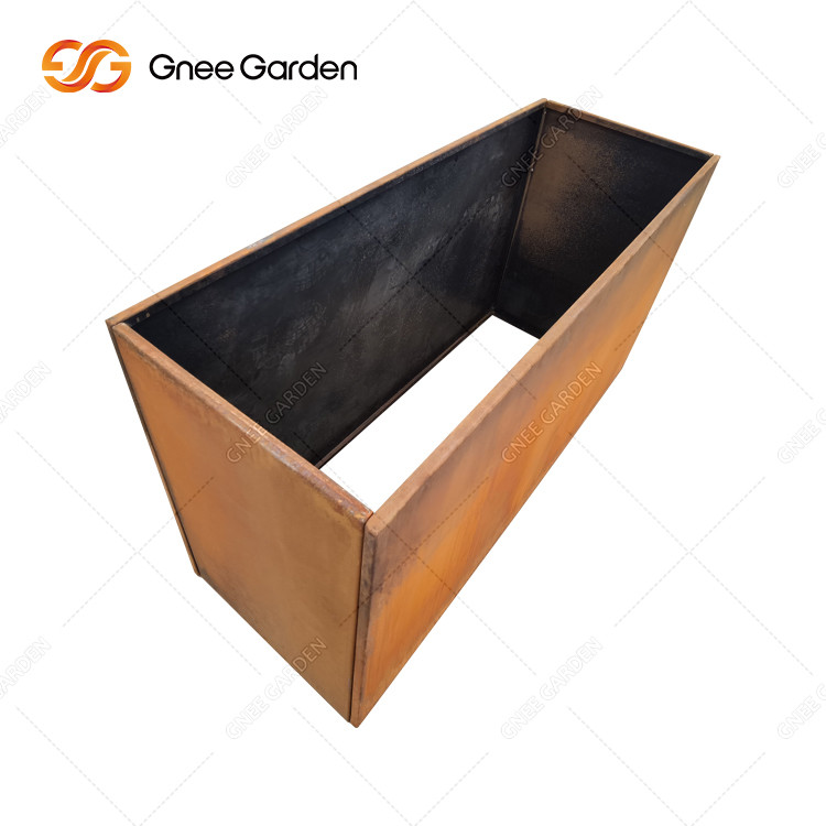 Manufactory Direct Corten Steel Planter Boxes Garden Steel Planters