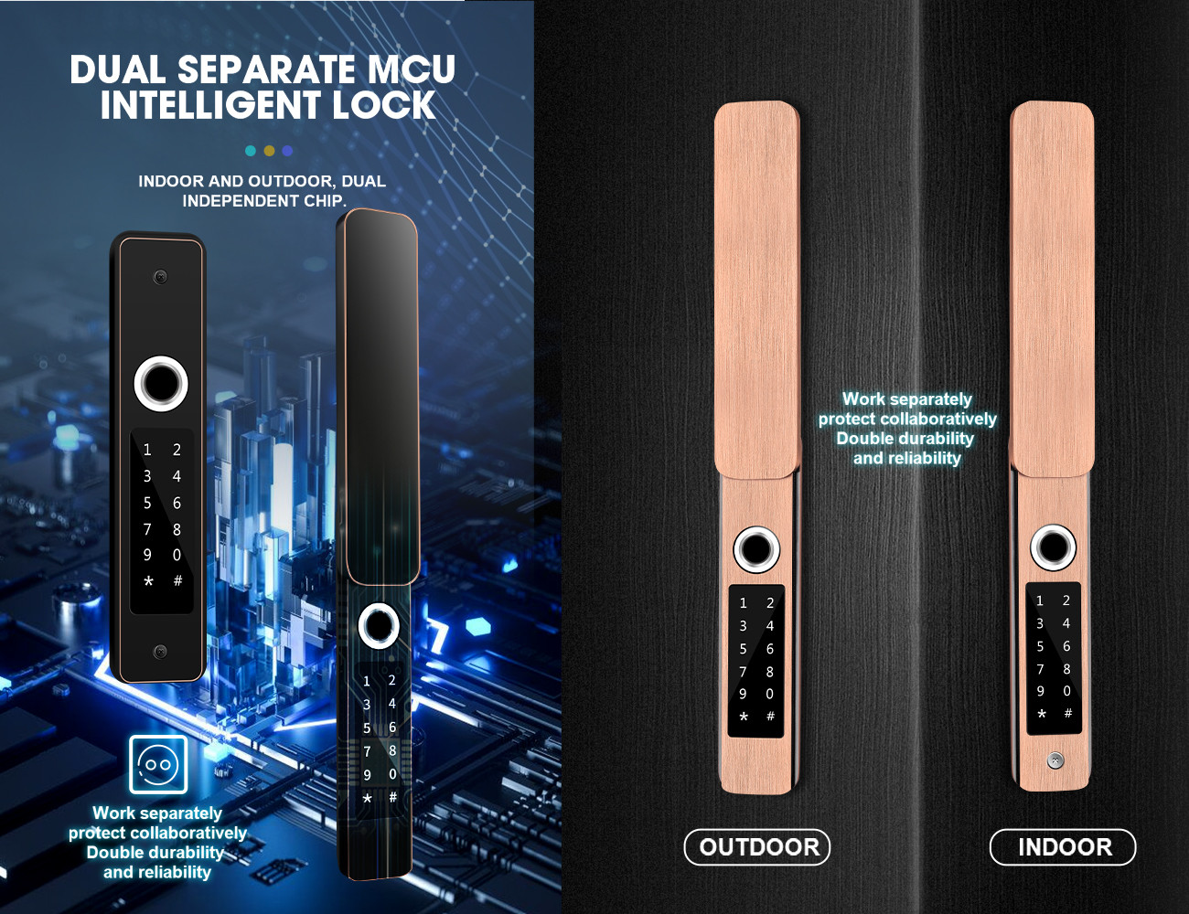 IP68 Waterproof Fingerprint Password App House Smart Locks