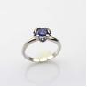 Buy cheap Sterling Silver Engagement Ring with Solitaire 6mm Created Blue Topaz(F88) from wholesalers