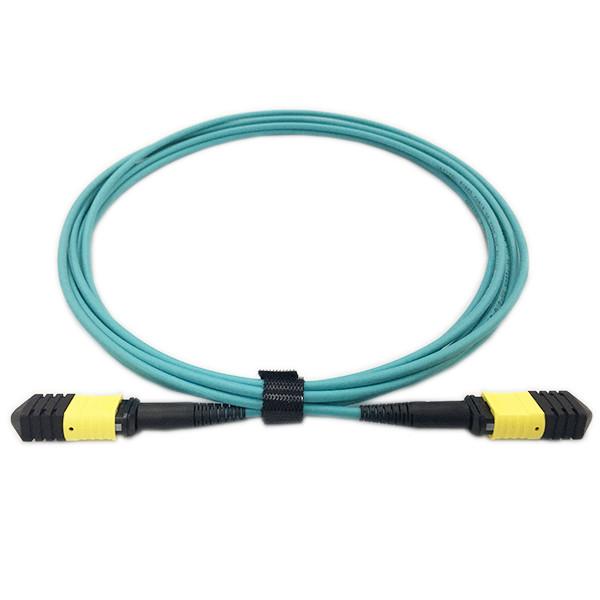 Buy cheap B Type Polarity MPO Patch Cable Multi Mode LSZH Material 3m Length Aqua Color from wholesalers