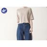 Buy cheap Linen Cotton Womens Knit Pullover Sweater Short Sleeves Front Short Back Long Top from wholesalers